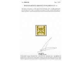 1936  4a bright apple-green with inscriptions SG Type E on medium wove paper, unused without gum as issued. 2025 ISES certifi