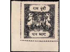 1915-41  ¼a deep slate overprinted BUNDI SERVICE in small English letters. Unused without gum as issued
